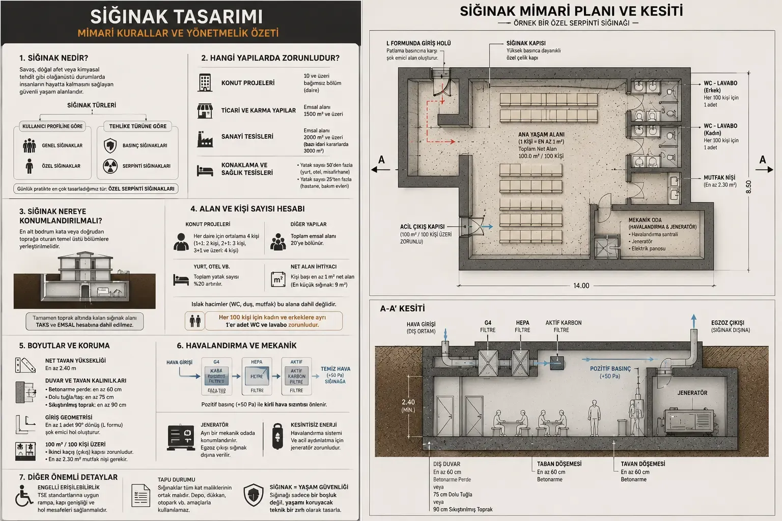 Sığınak Yönetmeliği hakkında mimari yazı